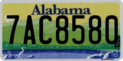 AL license plate 7AC8580