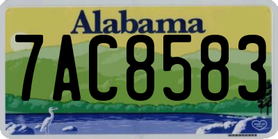 AL license plate 7AC8583