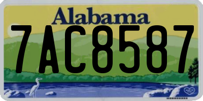 AL license plate 7AC8587