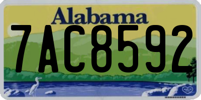 AL license plate 7AC8592