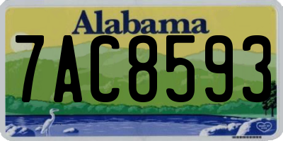 AL license plate 7AC8593