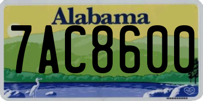 AL license plate 7AC8600