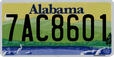 AL license plate 7AC8601