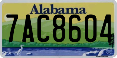 AL license plate 7AC8604