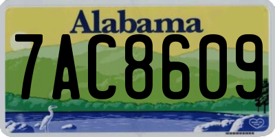 AL license plate 7AC8609