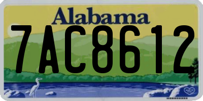 AL license plate 7AC8612