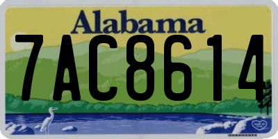 AL license plate 7AC8614