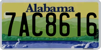 AL license plate 7AC8616