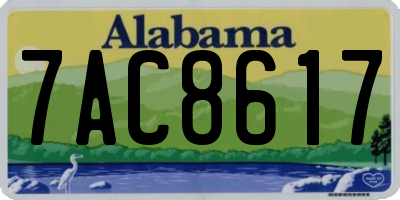 AL license plate 7AC8617
