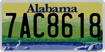 AL license plate 7AC8618
