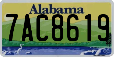 AL license plate 7AC8619