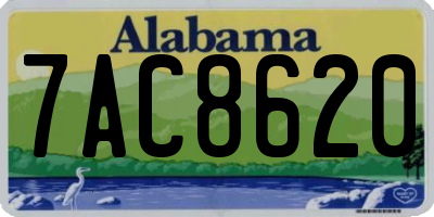 AL license plate 7AC8620