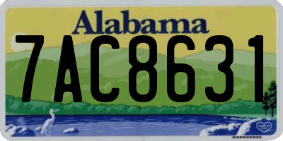 AL license plate 7AC8631