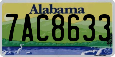 AL license plate 7AC8633