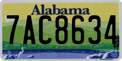 AL license plate 7AC8634