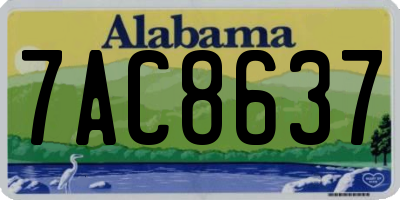 AL license plate 7AC8637