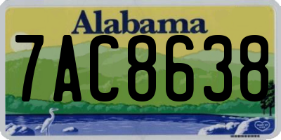 AL license plate 7AC8638