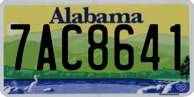 AL license plate 7AC8641