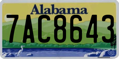 AL license plate 7AC8643