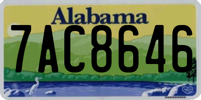 AL license plate 7AC8646