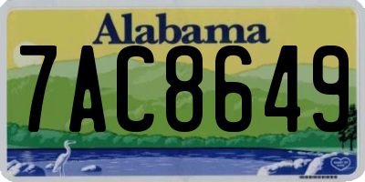 AL license plate 7AC8649