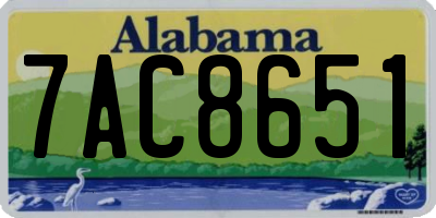 AL license plate 7AC8651
