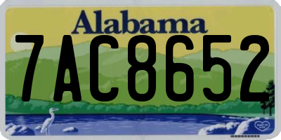 AL license plate 7AC8652