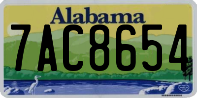 AL license plate 7AC8654