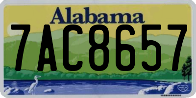 AL license plate 7AC8657