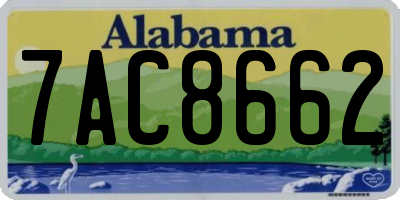 AL license plate 7AC8662