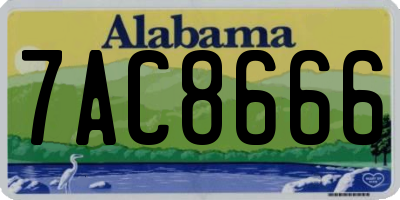 AL license plate 7AC8666
