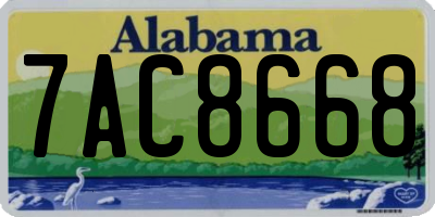 AL license plate 7AC8668