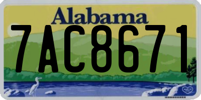 AL license plate 7AC8671