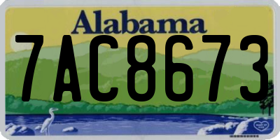 AL license plate 7AC8673