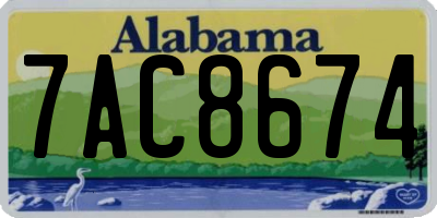 AL license plate 7AC8674