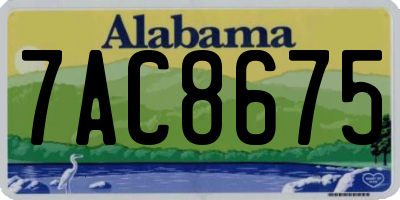 AL license plate 7AC8675