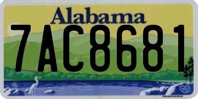 AL license plate 7AC8681