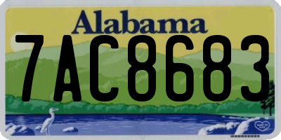AL license plate 7AC8683