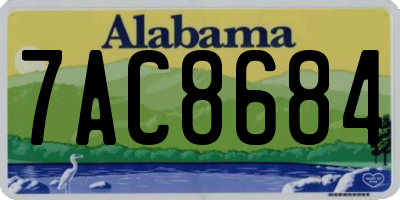 AL license plate 7AC8684