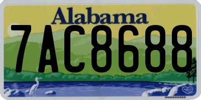 AL license plate 7AC8688