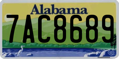 AL license plate 7AC8689