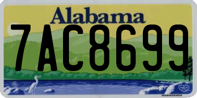 AL license plate 7AC8699