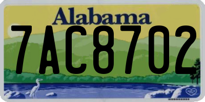 AL license plate 7AC8702