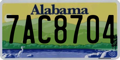 AL license plate 7AC8704