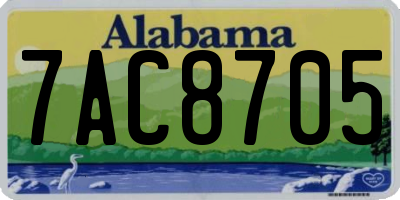 AL license plate 7AC8705