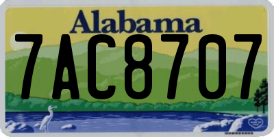 AL license plate 7AC8707