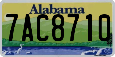 AL license plate 7AC8710