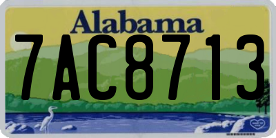 AL license plate 7AC8713