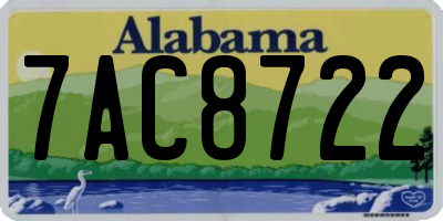 AL license plate 7AC8722