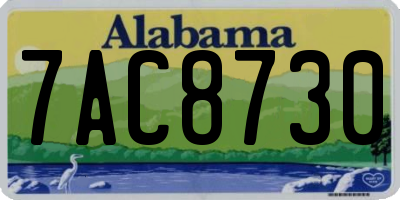 AL license plate 7AC8730